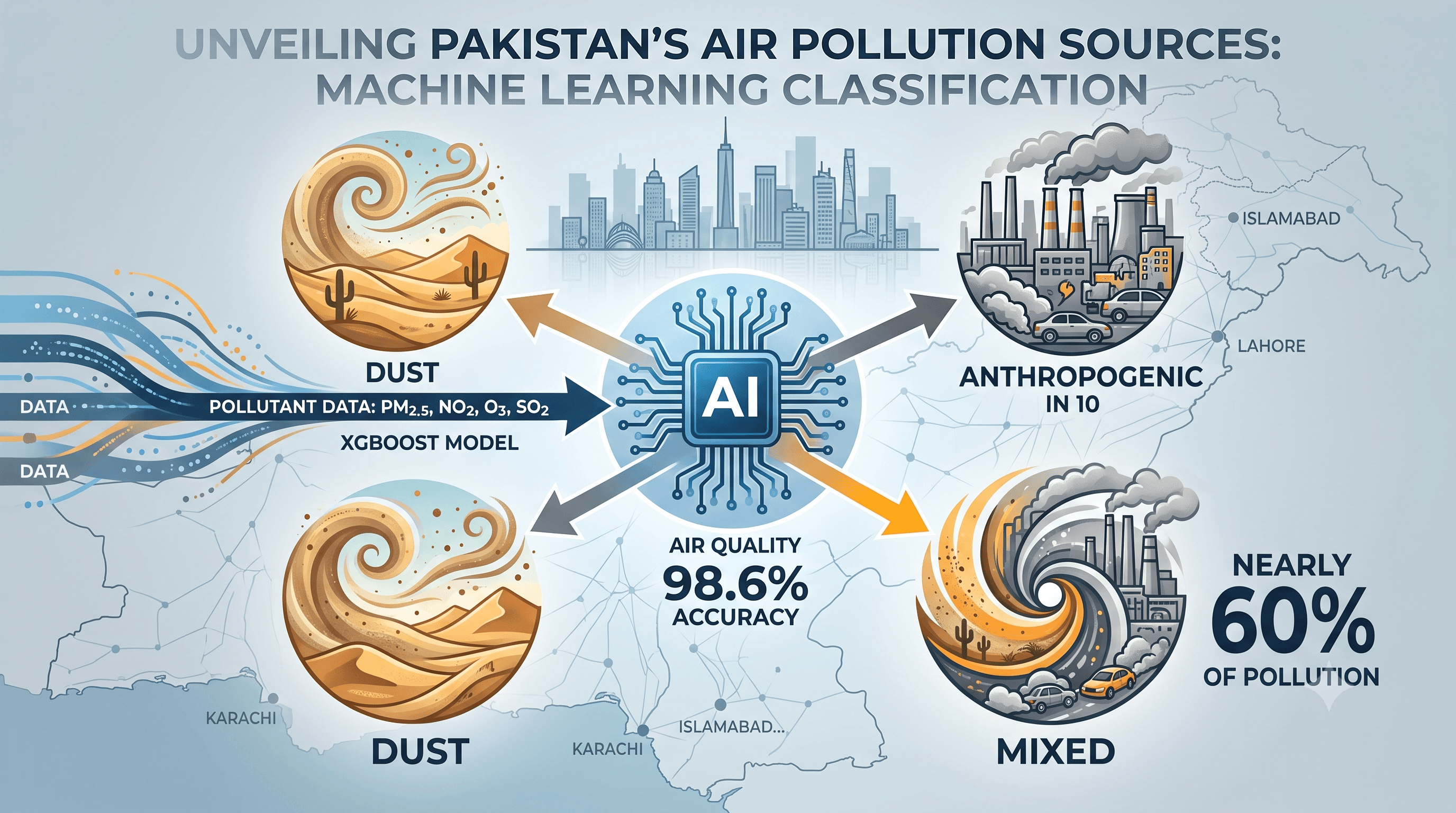 A Data-Driven Approach for Classifying Air Pollution Types Using Machine Learning: A Case  Study of Pakistan Air Quality